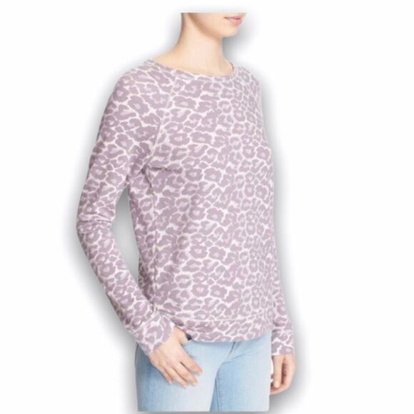 Soft Joie SZ L purple leopard sweater - Picture 1 of 5